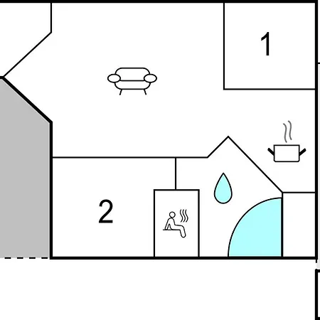 בית נופש Beach Front Home In Sjolund With Sauna *